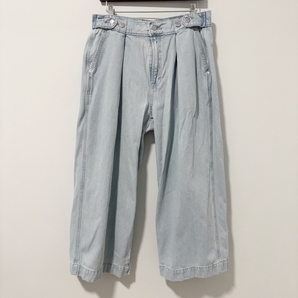 Universal Thread Cropped Two-way Trouser Denim Jeans Womens Size 10R Wide Leg